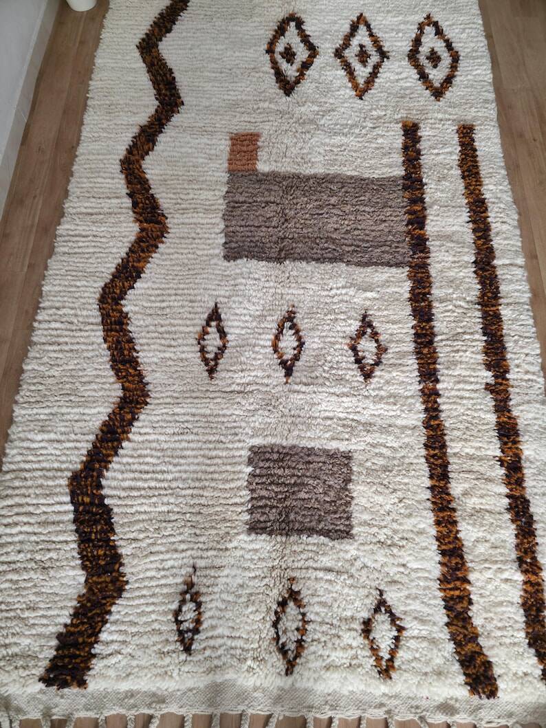 Handmade Moroccan wool rug, 150/250cm