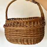 Vintage woven wicker basket