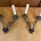 Paire applique piano double ancienne e. muller bronze doré fin xixeme