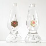 Pair of crystal candlesticks ile de france 1970