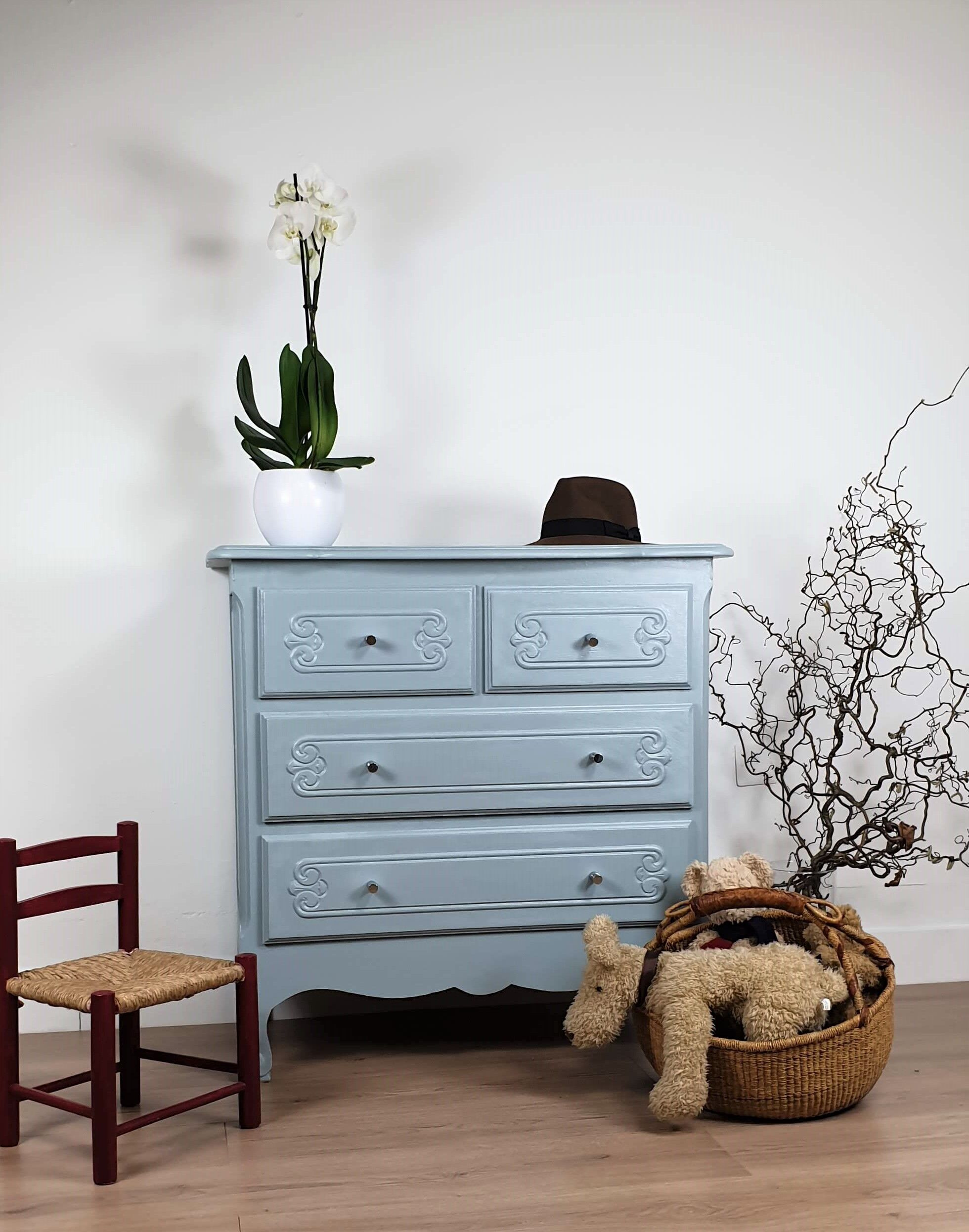 Commode bleue provence