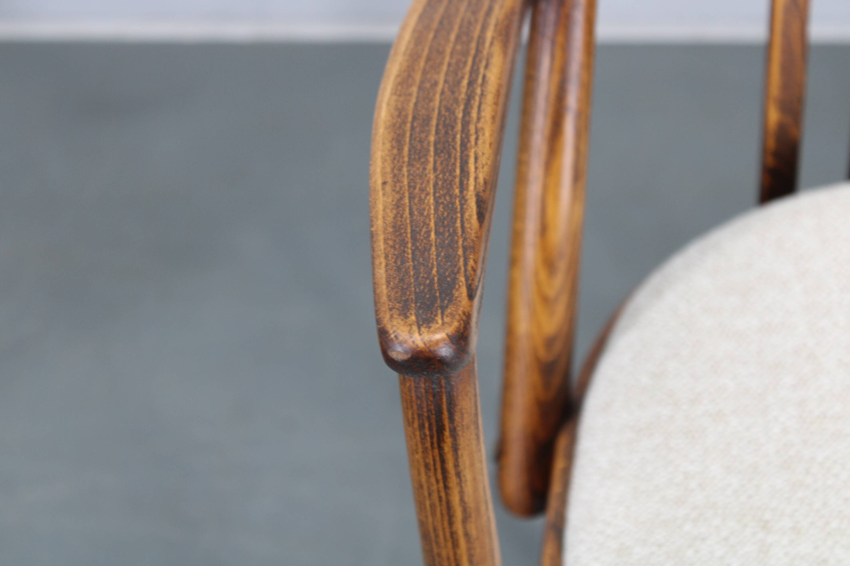 1960s Antonin Suman Set of Six Beech Dining Chairs, Restored