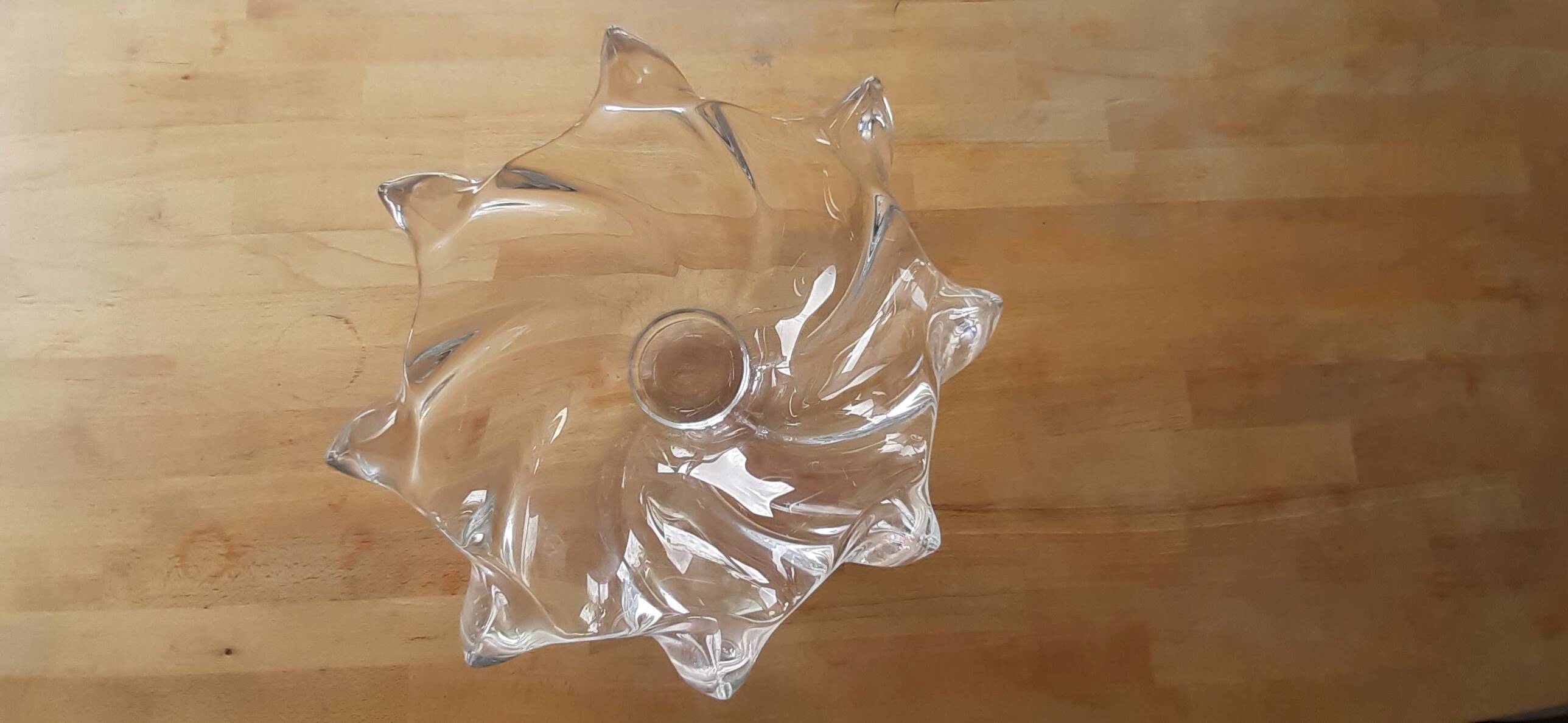Antique fruit bowl from Vannes art crystal factory
