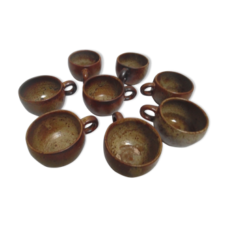 Set de 8 tasses à café en grès