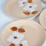 Assiettes plates fleurs Moulin des loups