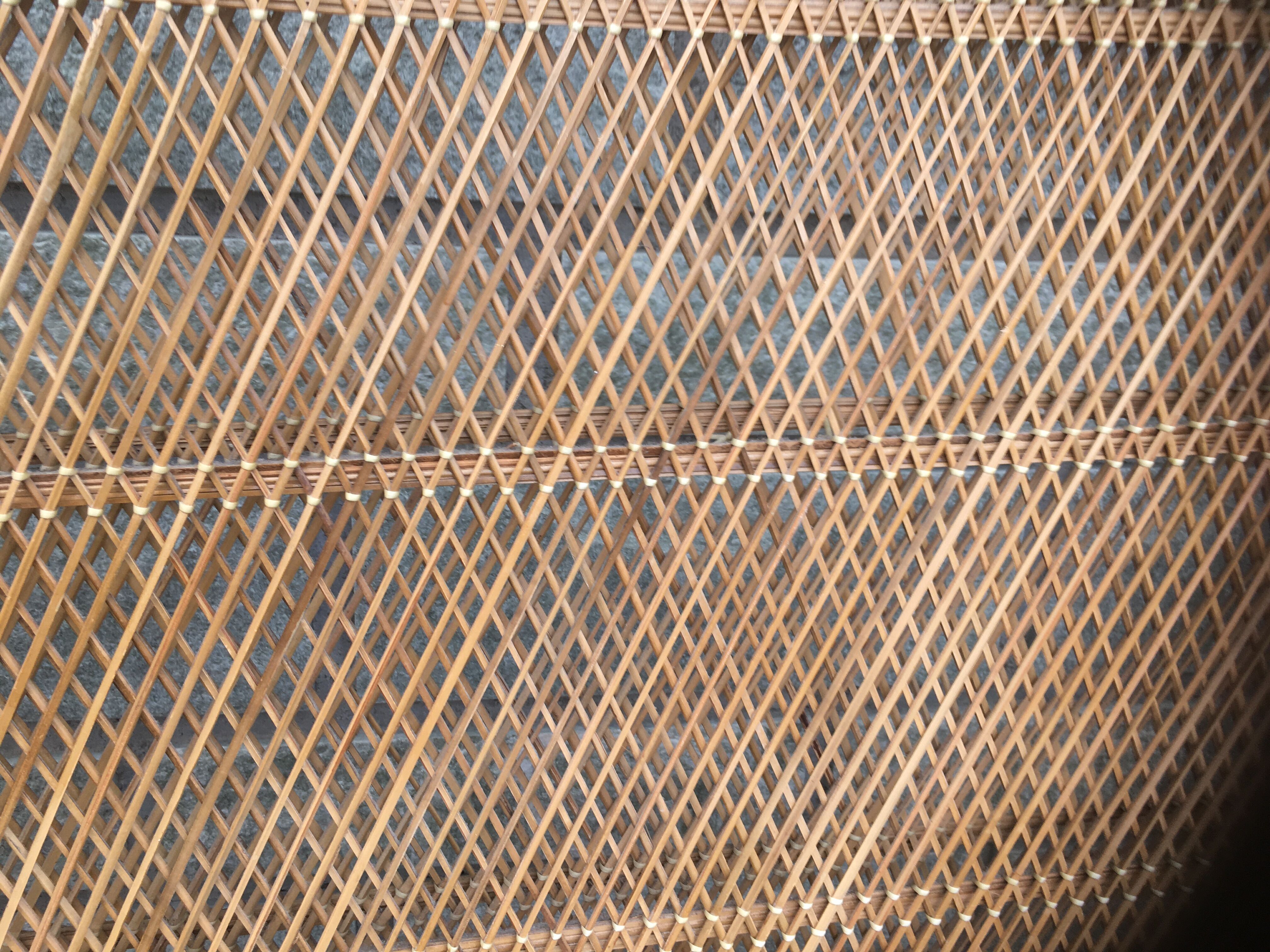 Vintage rattan headboard from the 1970s