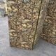 Grand paravent ancien trois panneaux tissu floral 200 cm