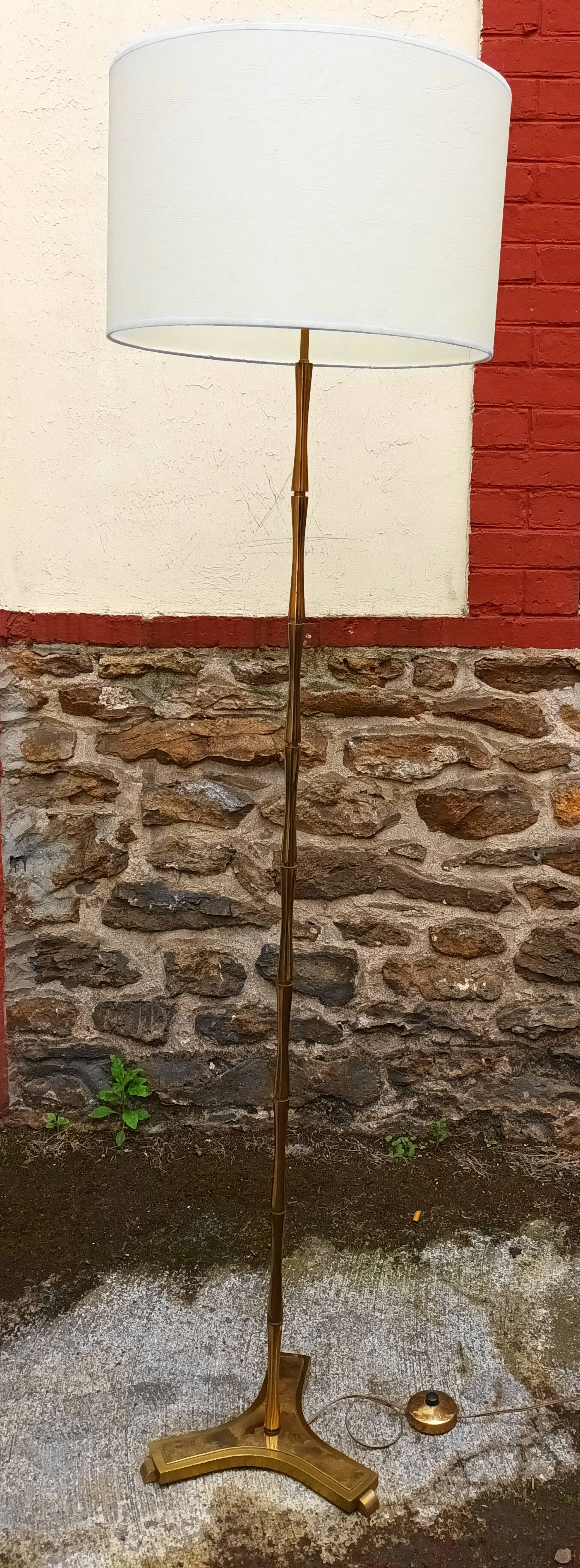 Lampadaire bambou des années 60