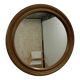 Antique round oak mirror