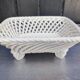 Vintage basket, woven ceramic fruit bowl