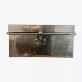 Metal box with lock for padlock