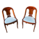 Pair of mahogany gondola chairs