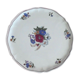 Round serving dish Agreste Sarreguemines flower motifs
