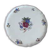Round serving dish Agreste Sarreguemines flower motifs