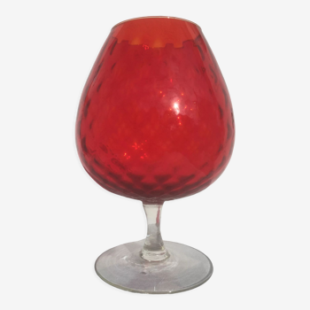 Vase verre Empoli Italie vintage