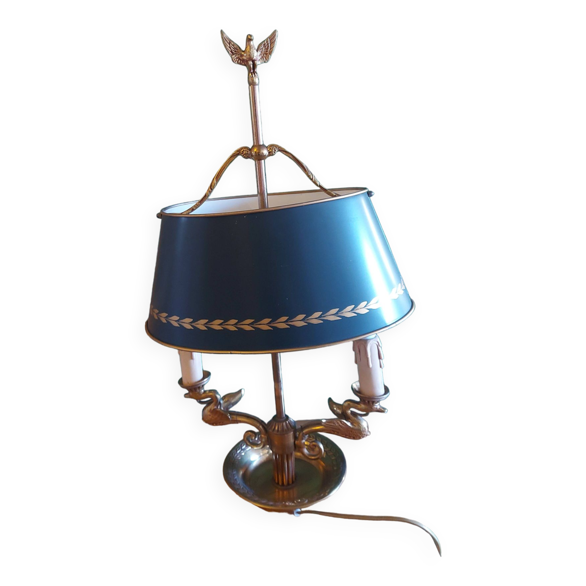 BOUILLOTTE LAMP IN BRONZE, SIGN DECOR