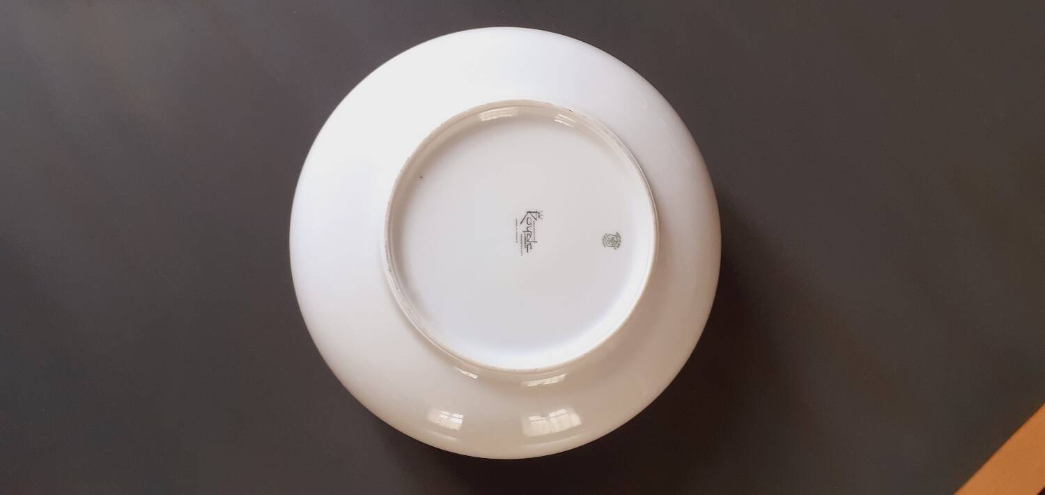 Porcelain salad bowl Space Age Year 70 Royale de Limoges factory