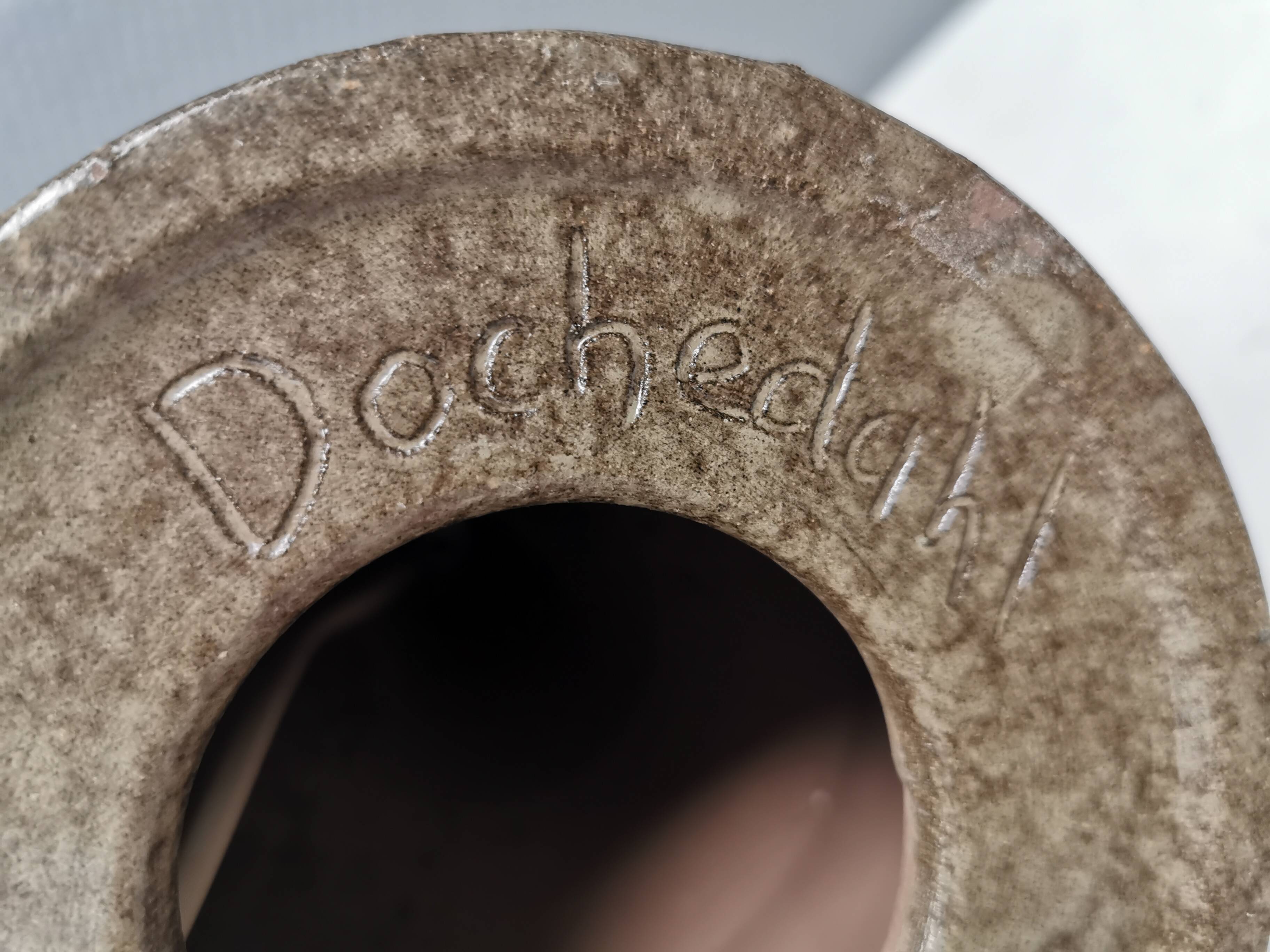 Ceramic table lamp by Danish artist Gitte Dochedahl Denmark 1960s.