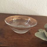 Fluted glass cups lined with gold 60