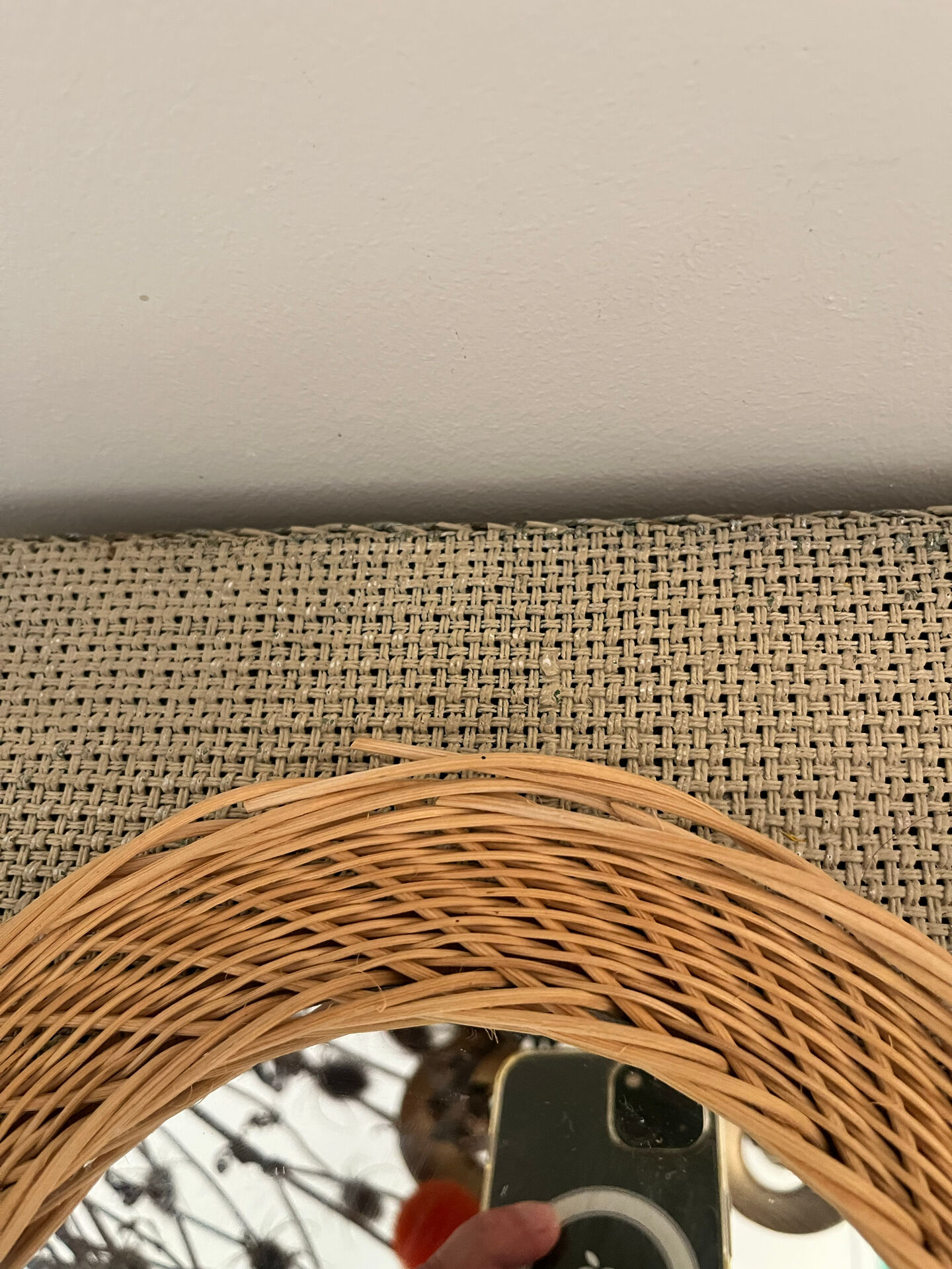 Wicker mirror
