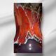 Abstract shaped Vallauris majolica glazed ceramic vase, 35 cm