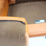 1970s leather swivel armchair by Nili Stoppmobler, Denmark