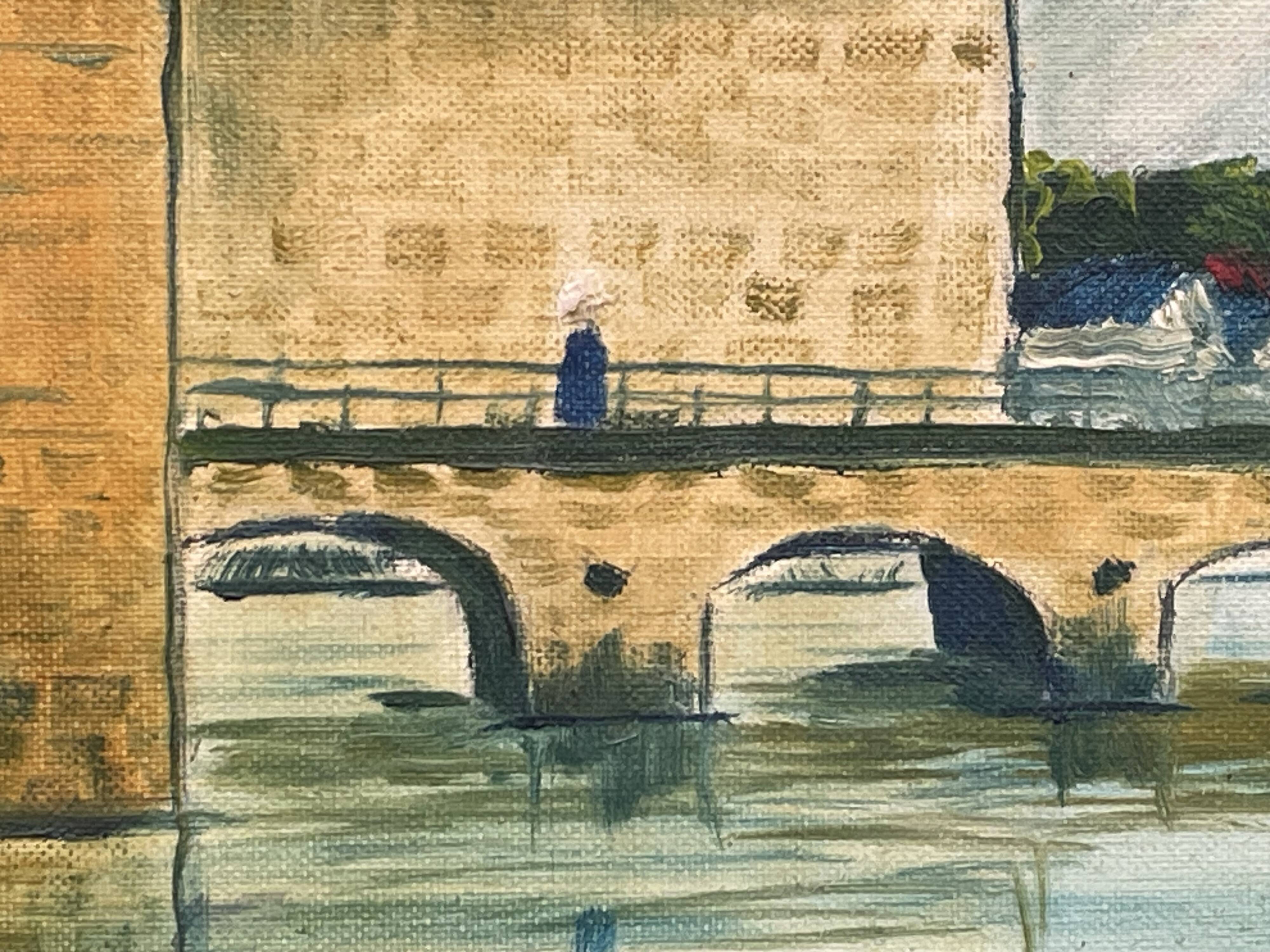 Oil painting on canvas, breton seaport concarneau? signed briey 1974