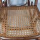 Vintage curved wood rocking chair for children with recent caning model D912.