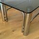 Vintage coffee table in chrome metal and smoked glass, 1970s