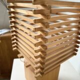 Constructivist wooden table lamp