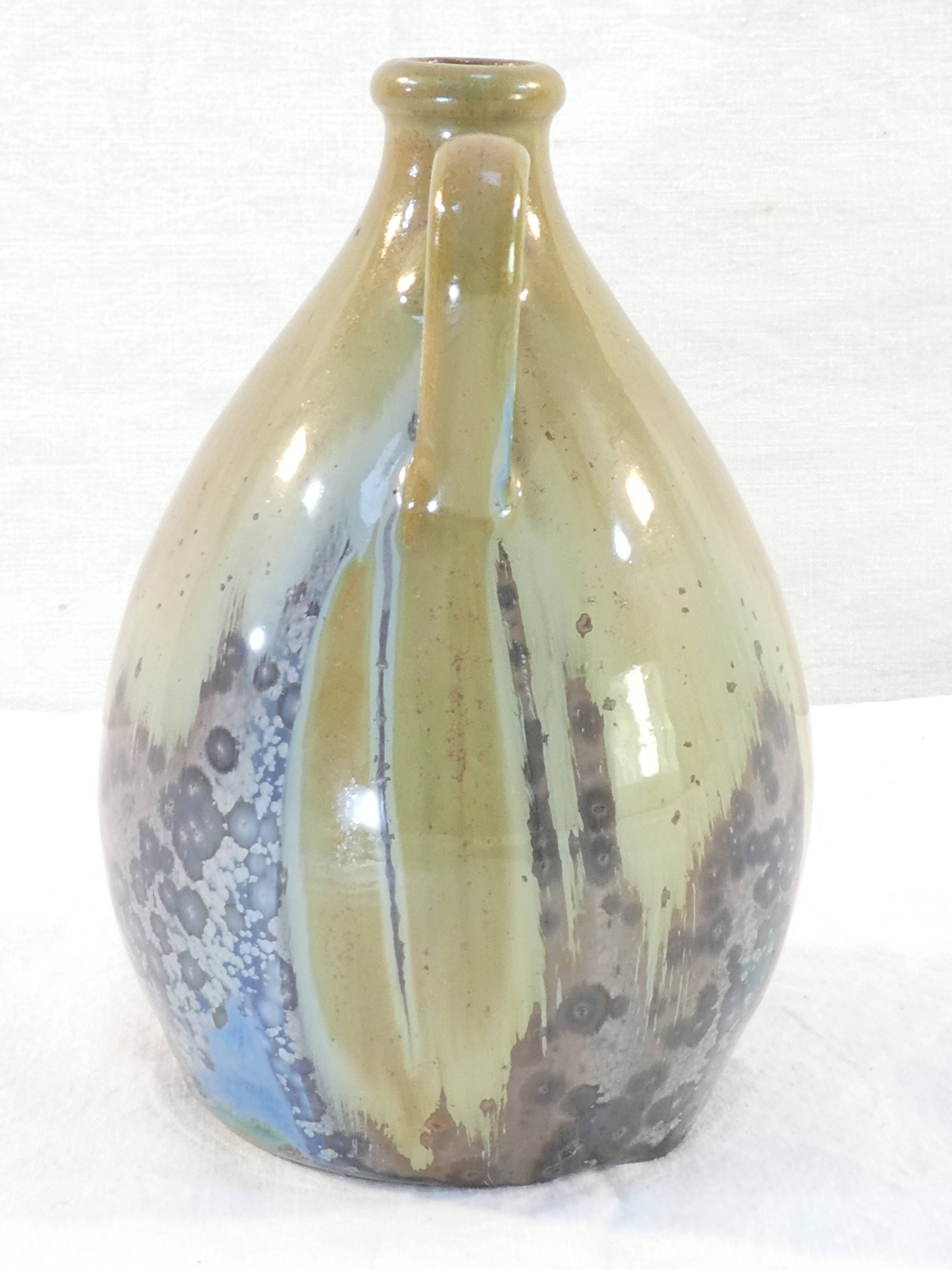 Vase in gres stamped p.l pont des vernes france