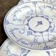 6 flat plates Boch La Louvière in blue glazed earthenware, "Copenhagen" service - 1920s-30s