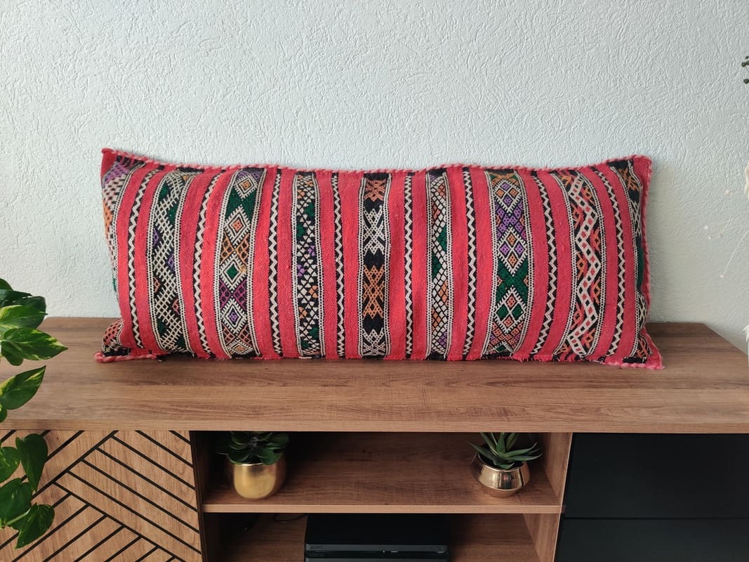 Long Berber Cushion Kilim Vintage