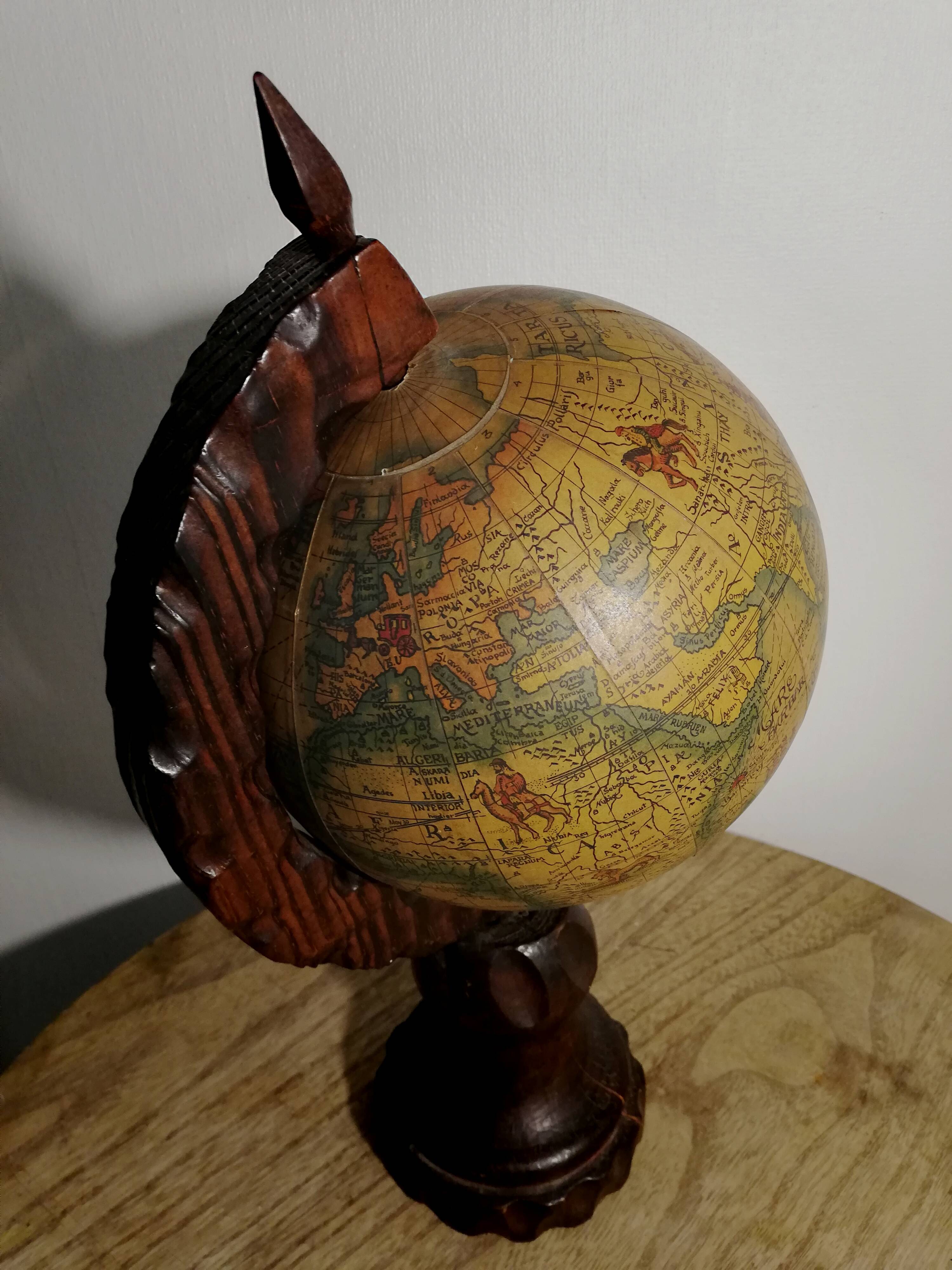 Vintage globe rustic style