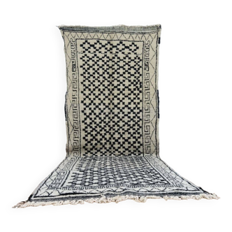 Handmade wool Berber rug 340 x 120 cm