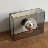 Space age wall lamp. 1970. plexiglass and steel