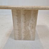 Italian coffee table in travertine, 1980s