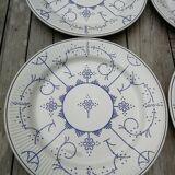 Set of 6 flat plates Copenhagen Royal Boch