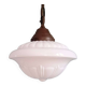 Philips Art Deco pendant light in white opaline, 1930s