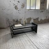 Italian 80s coffee table in marble and glass
