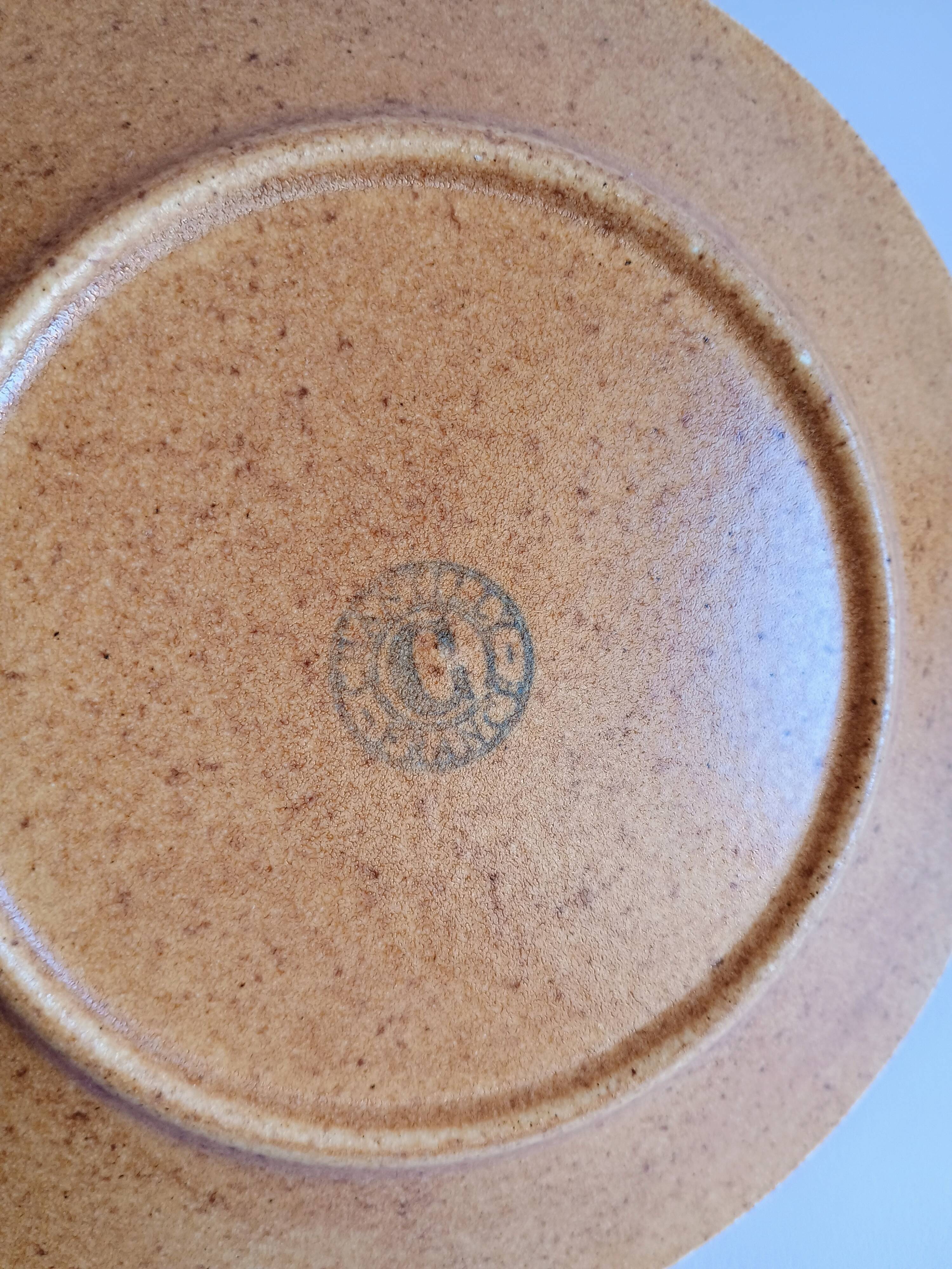 Set of 10 dessert plates Gres Chantilly Longchamp France