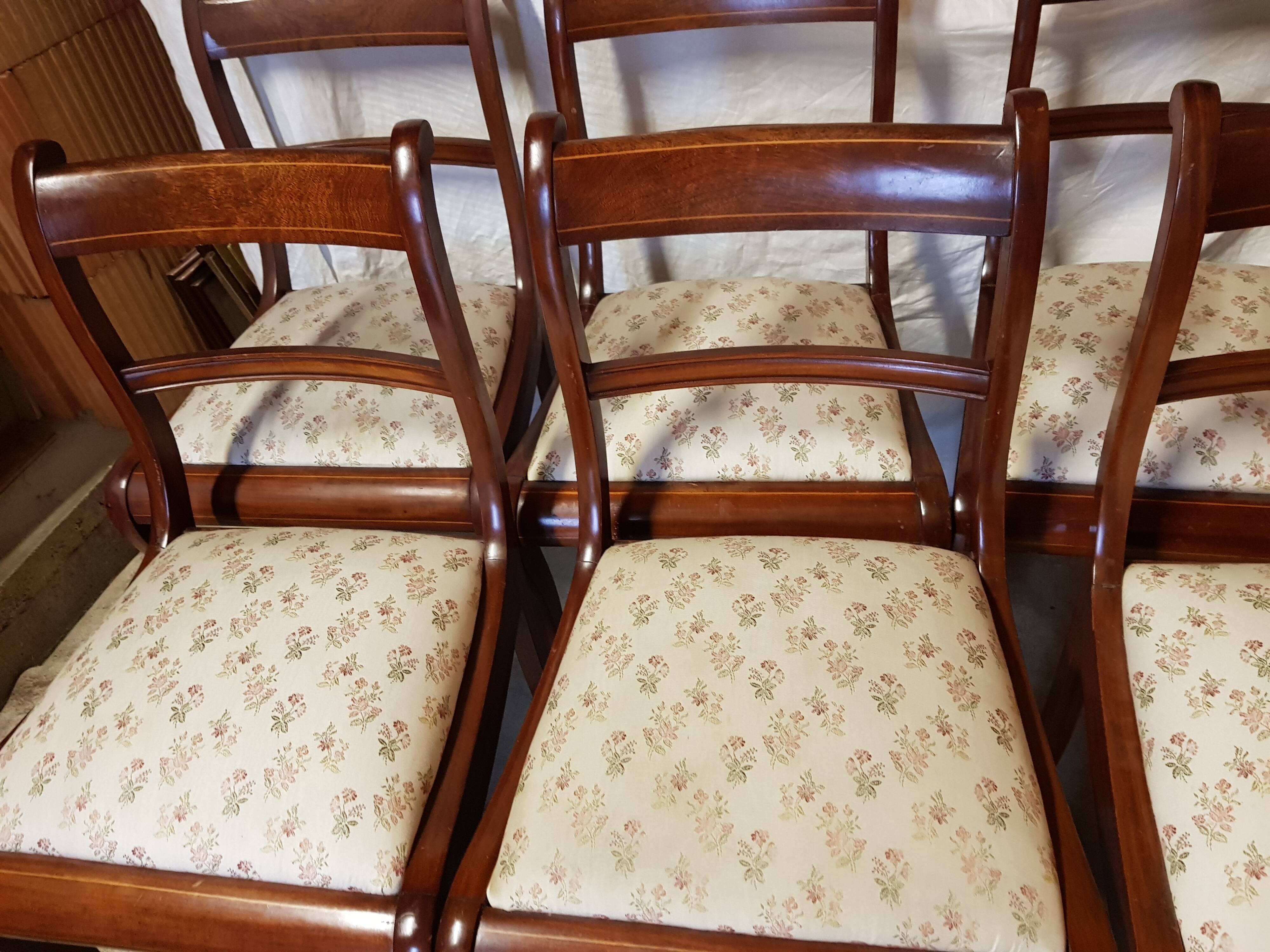 Mahogany empire chairs
