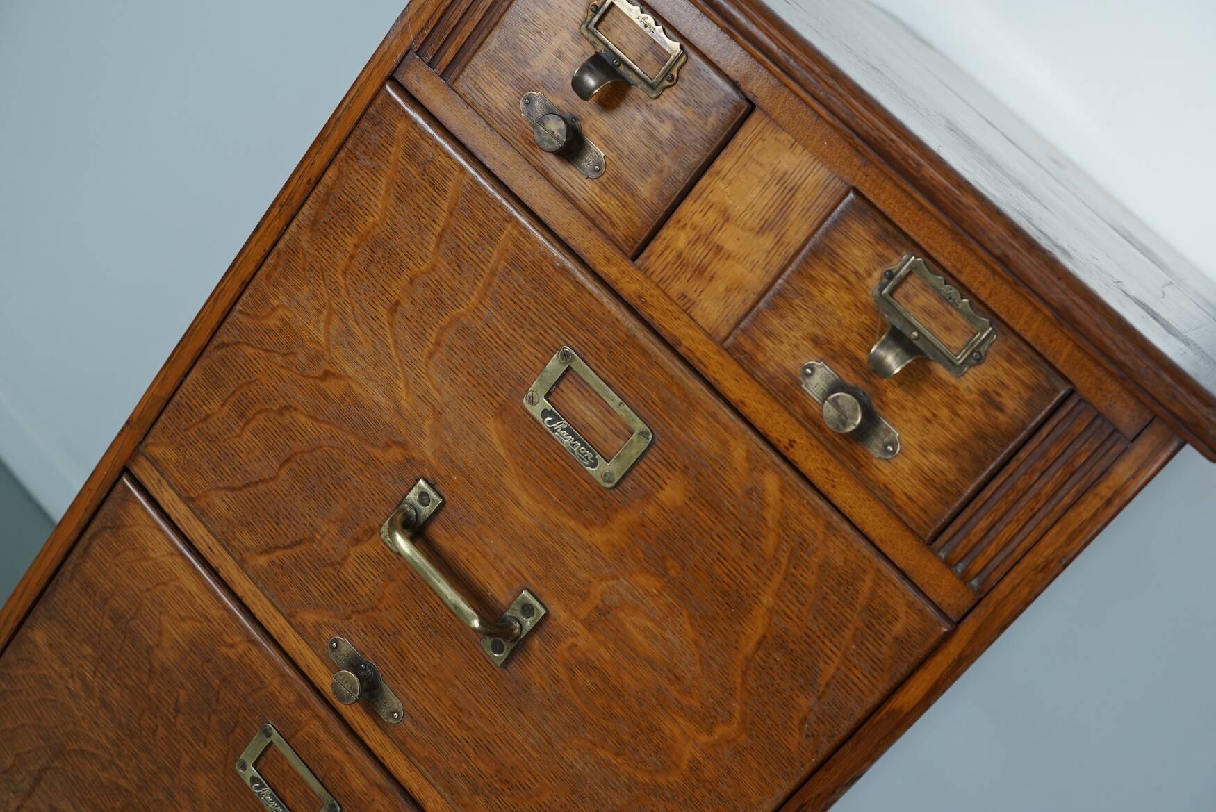 French Oak Apothecary Cabinet / Filing Cabinet, 1920/30s