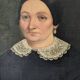 Antique painting vintage portrait bohemian countryside decoration oil on canvas