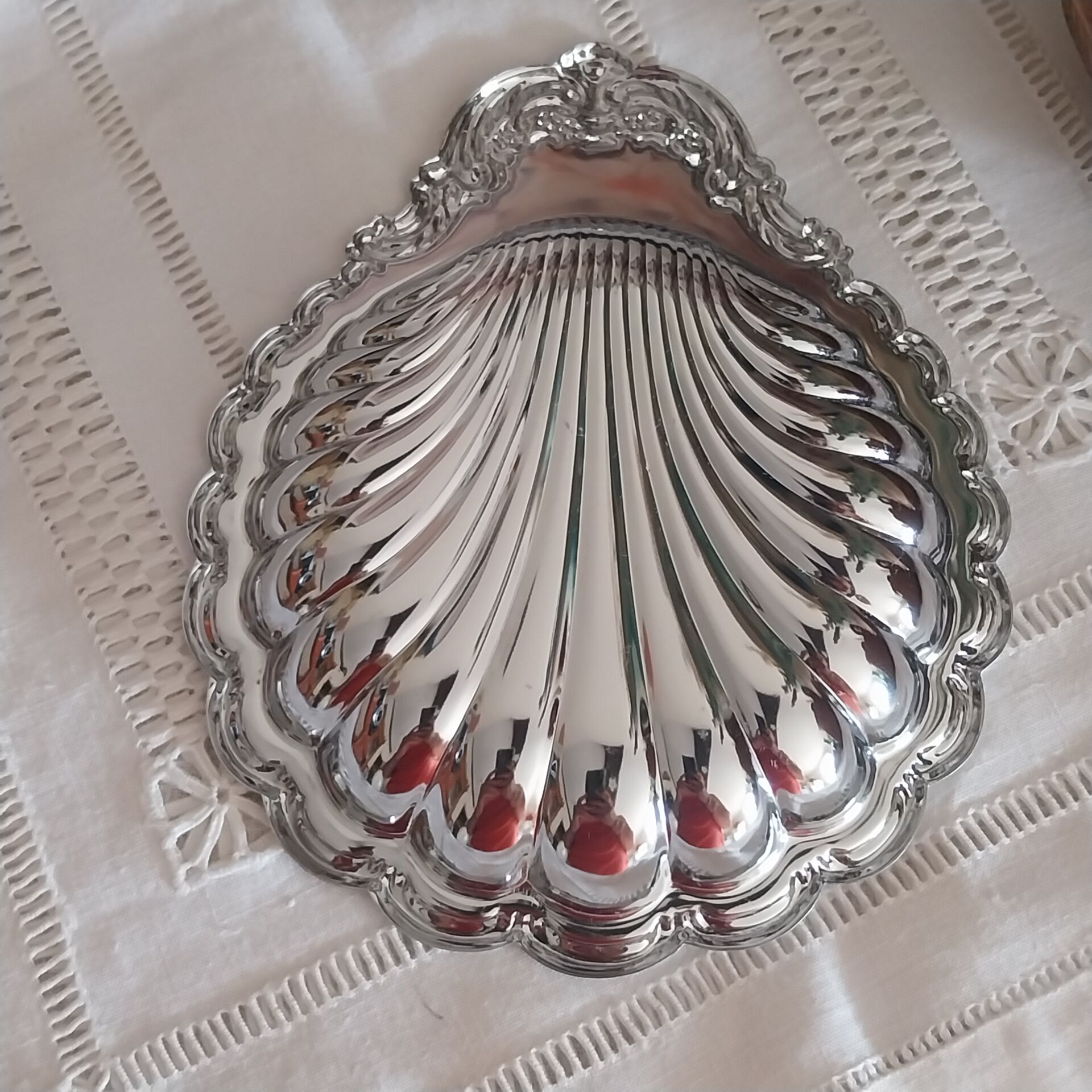 Vintage scallop shell dish