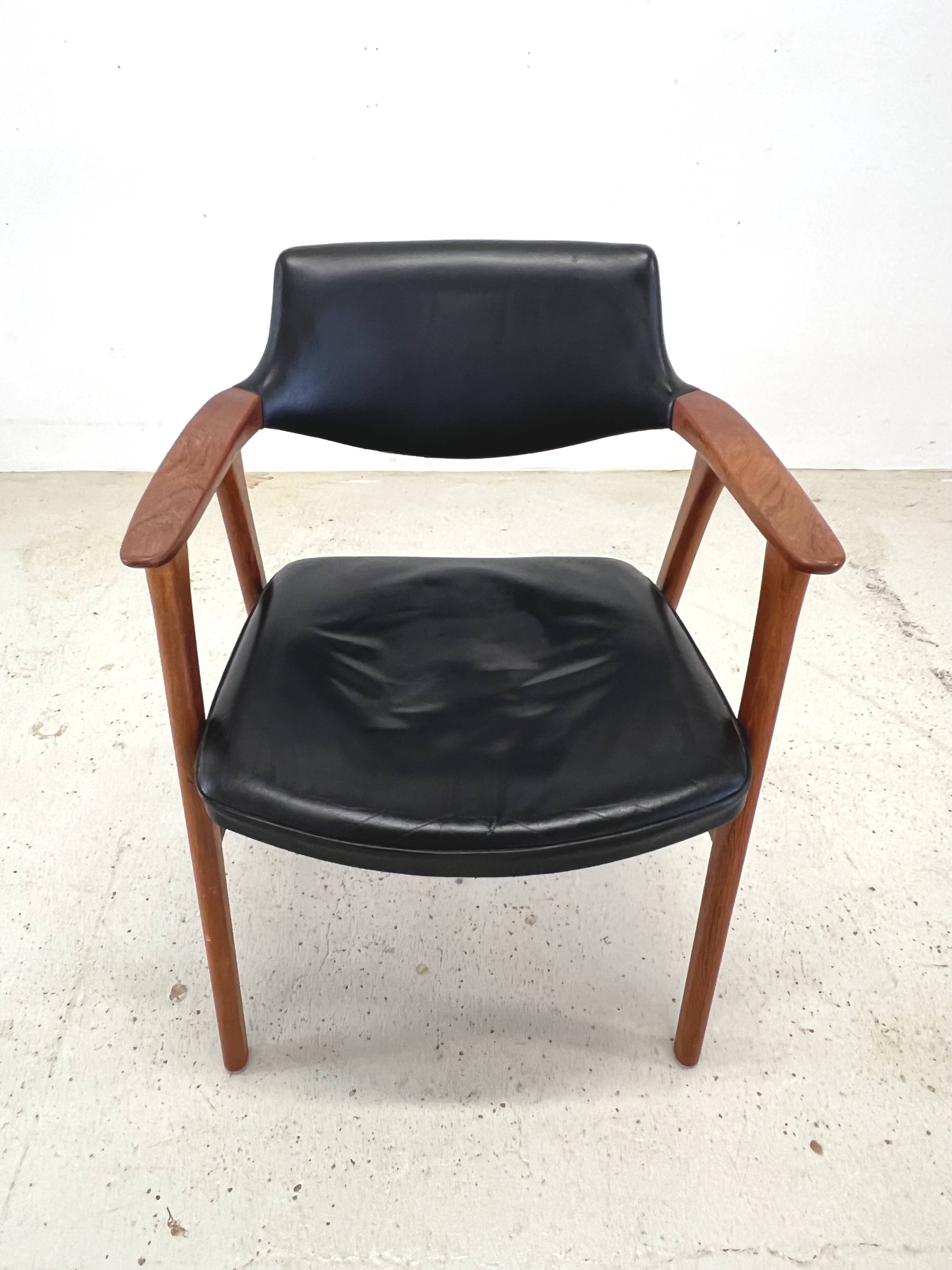 Erik Kierkegaard Teak & Leather Armchair By Hong Møbelfabrik, 1960s