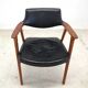 Erik Kierkegaard Teak & Leather Armchair By Hong Møbelfabrik, 1960s