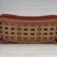1970s, 3-seater Danish curved sofa, pink furniture velour.