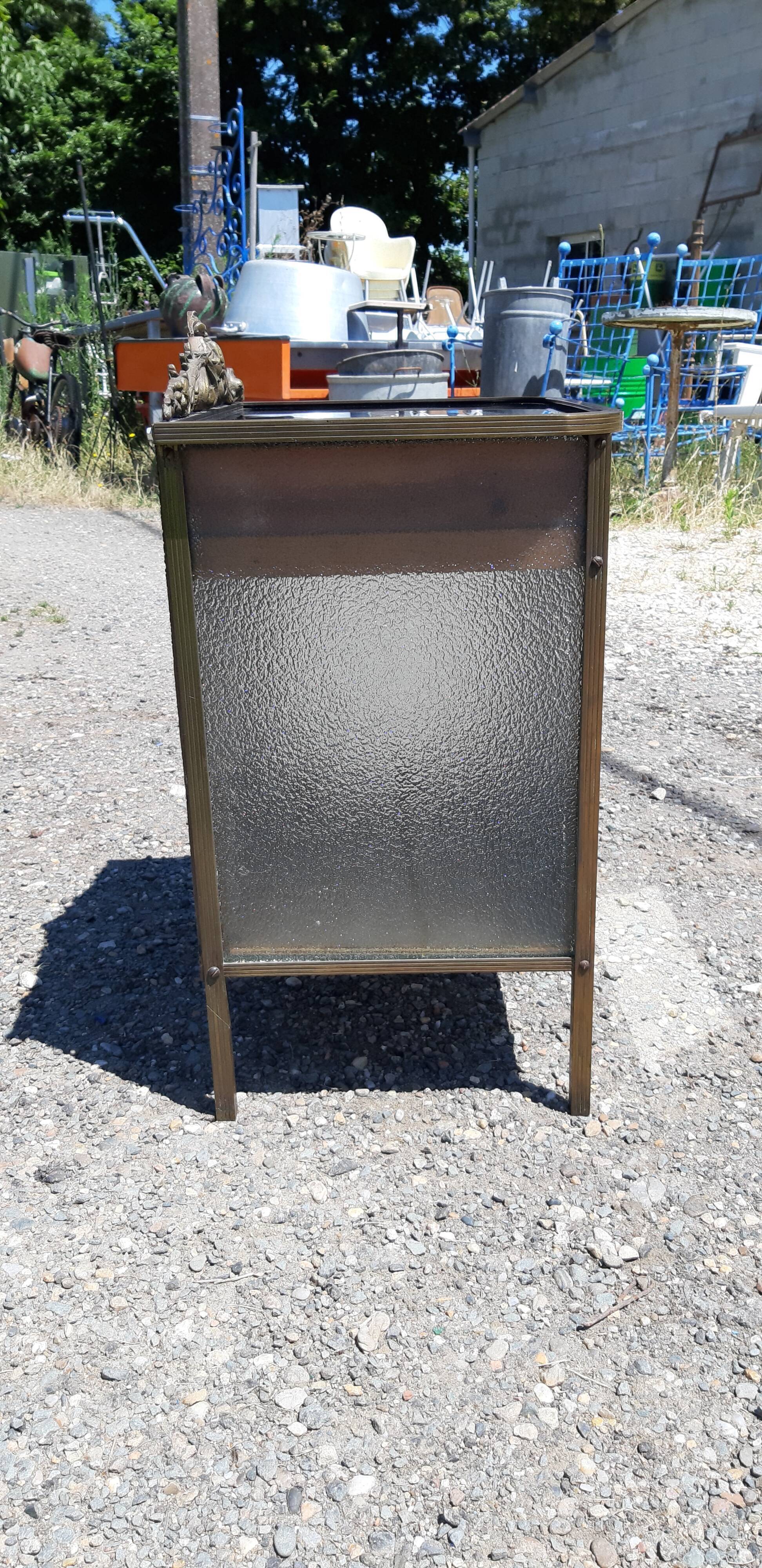 Golden metal empire style bedside