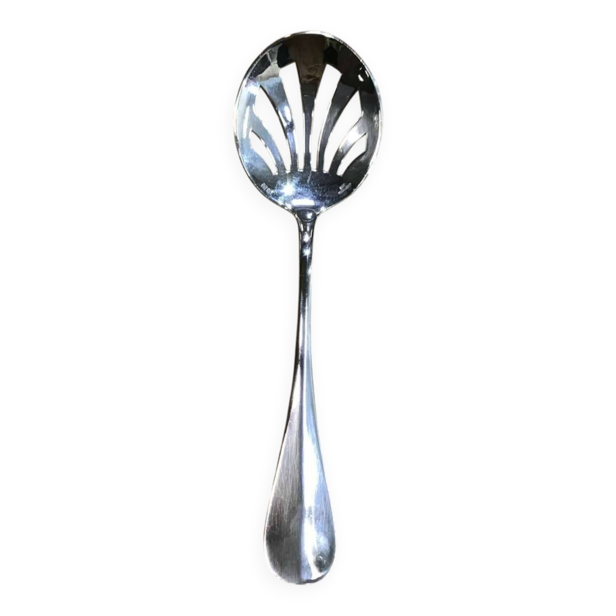 French navy ice cube spoon in silver metal christofle